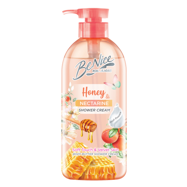 รีวิว BeNice Honey & Nectarine Body Butter Shower Cream
